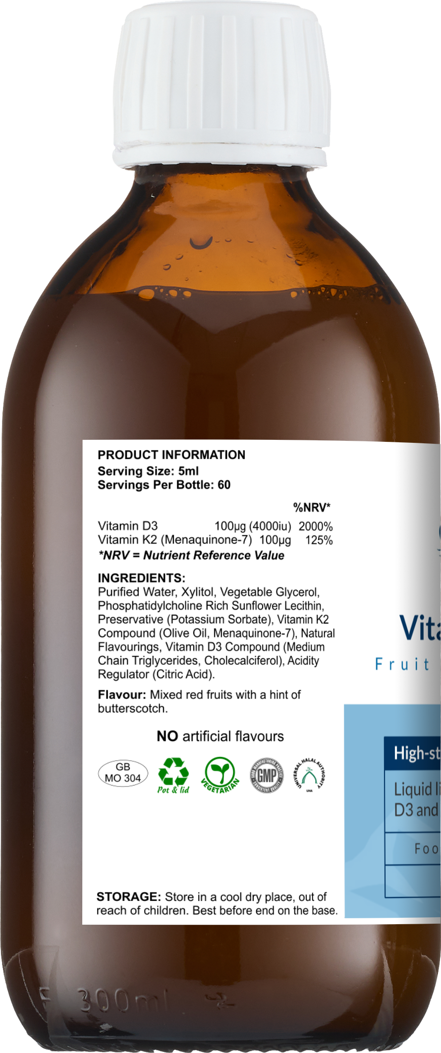 Vitamins D3+K2 Combo