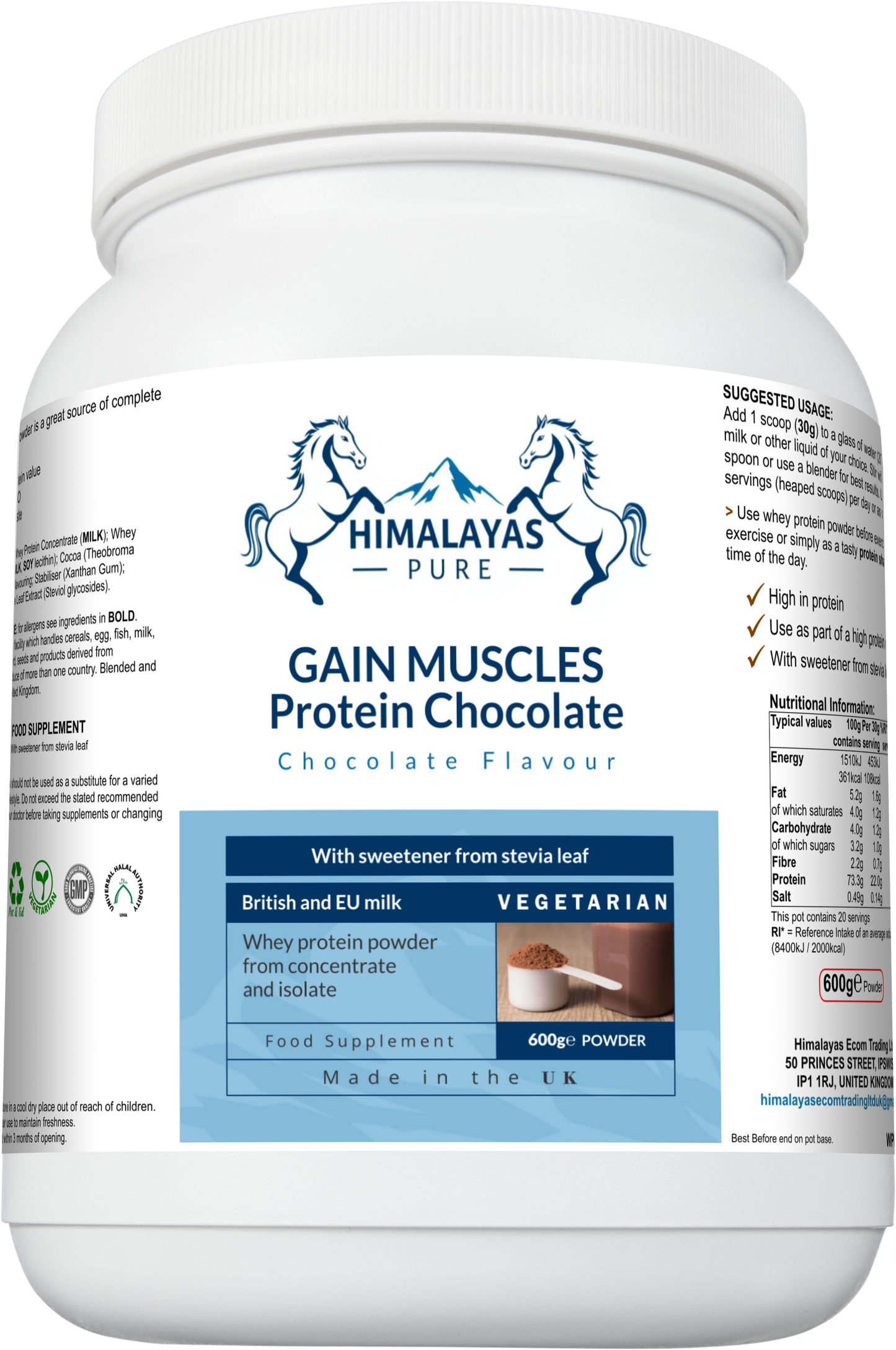 GAIN MUSCLES Protein Chocolate