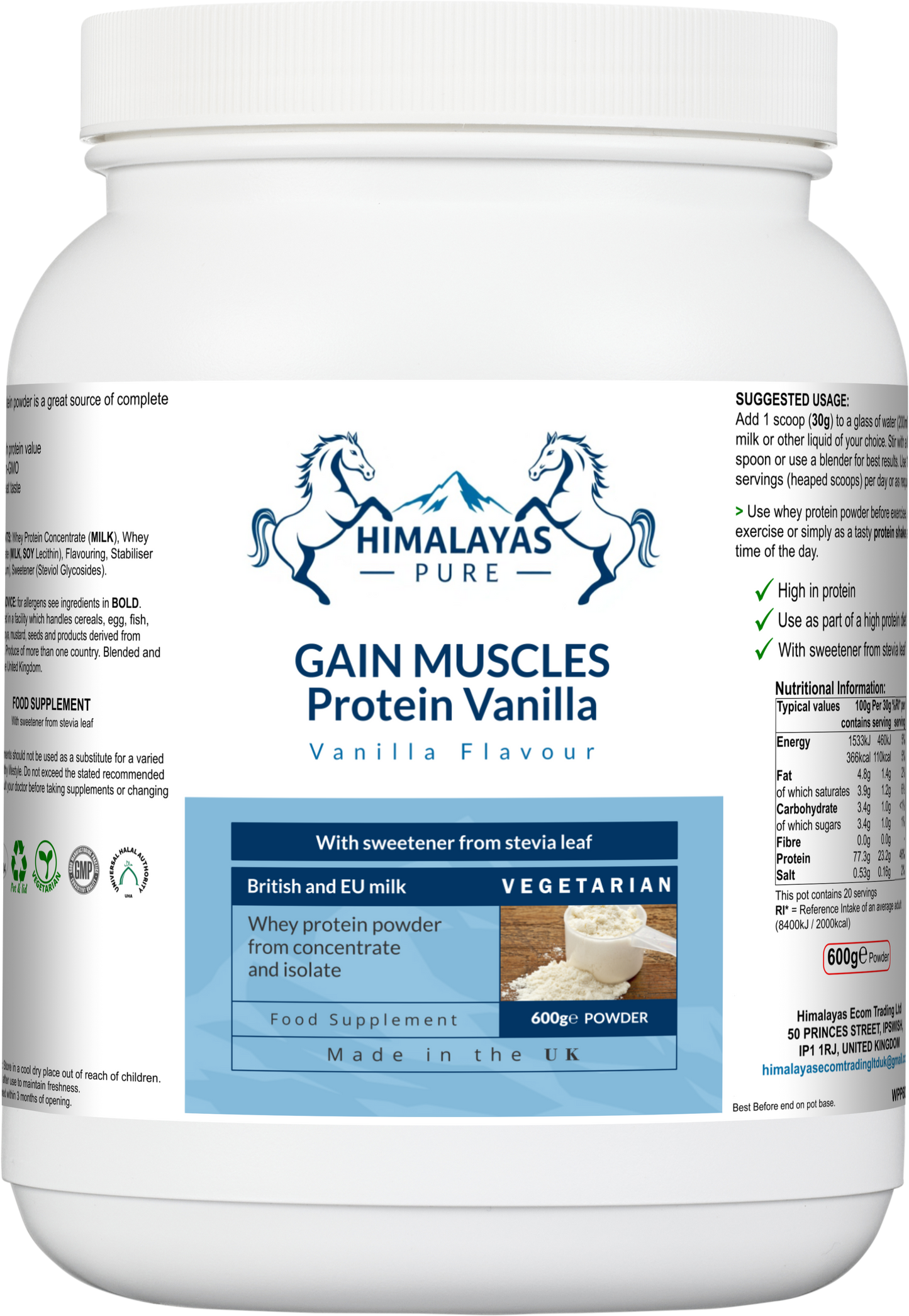 GAIN MUSCLES Protein Vanilla
