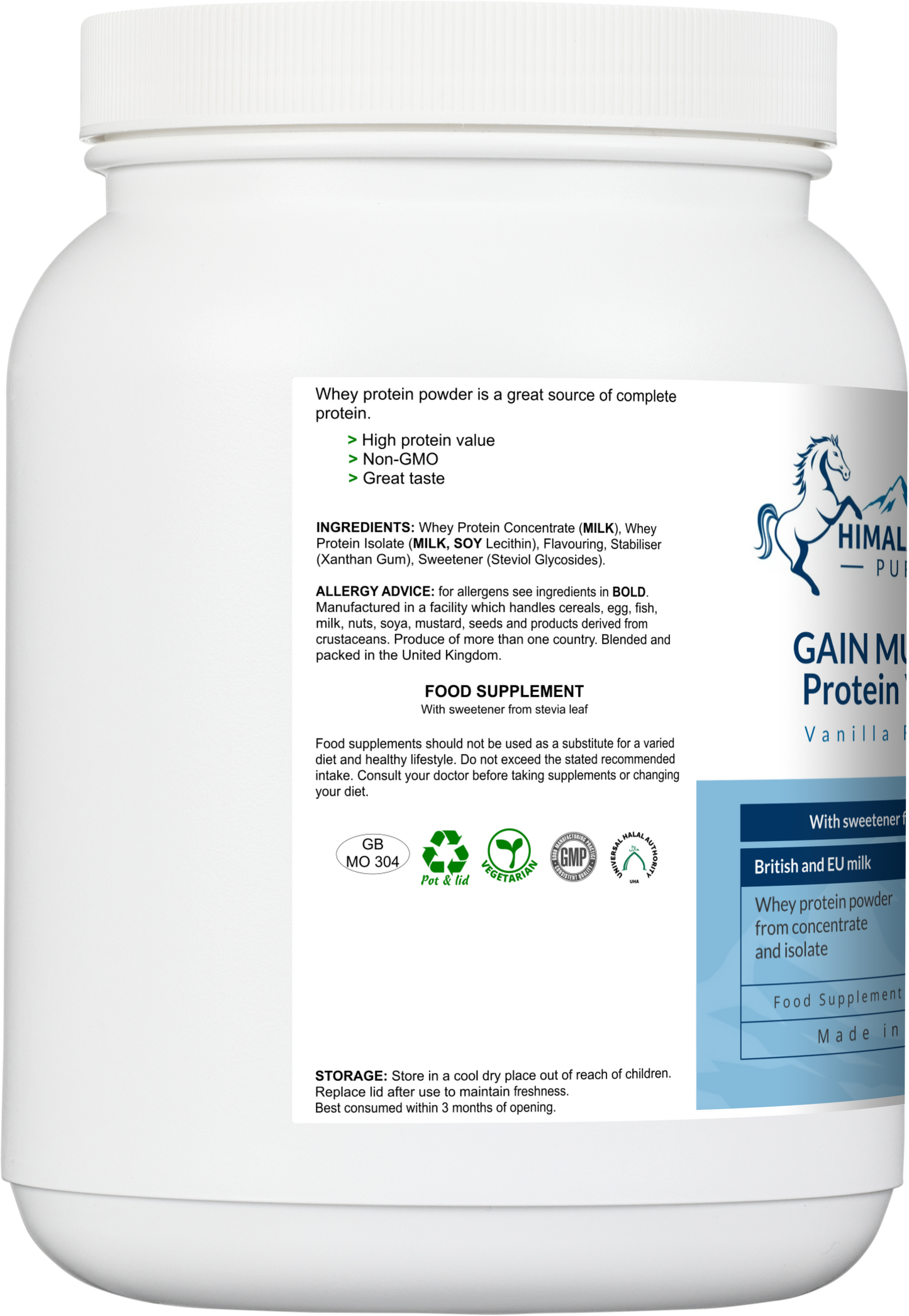 GAIN MUSCLES Protein Vanilla